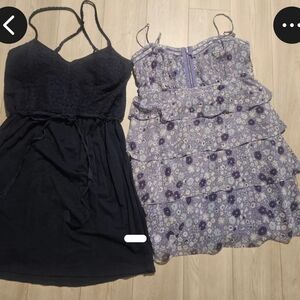 Elegant Black and Purple Women's Dresses